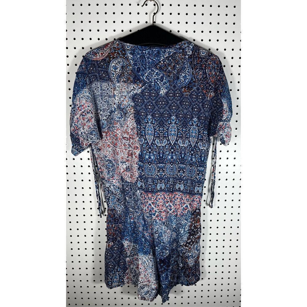 BCBGENERATION wrap multi print romper - Picture 2 of 6